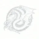 a red dragon tattoo design idea