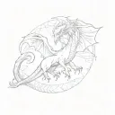 a red dragon tattoo design idea