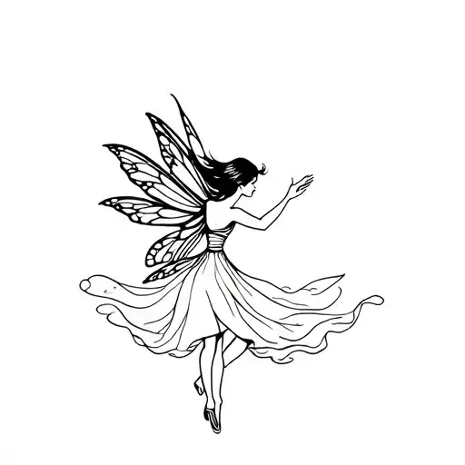 fairies dancing tattoo design idea