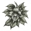 deadly nightshade tattoo design idea