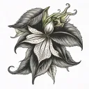 deadly nightshade tattoo design idea
