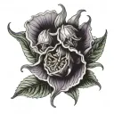 deadly nightshade tattoo design idea