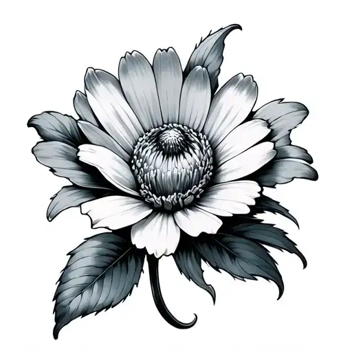 flower with 1994 in it tattoo design idea