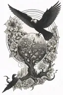 pyramideyeball,dragon,roses,tree of life,waterfall,moon,whale,nasty,raven, snakes,earth,mushrooms,marijuana  tattoo design idea