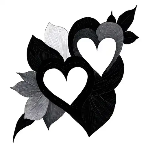 minimalistic hearts 3 tattoo design idea