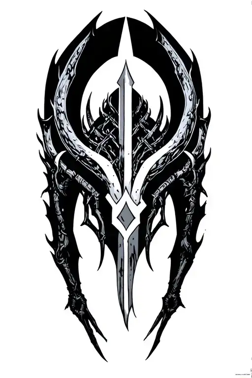 viking rune symbiote  tattoo design idea