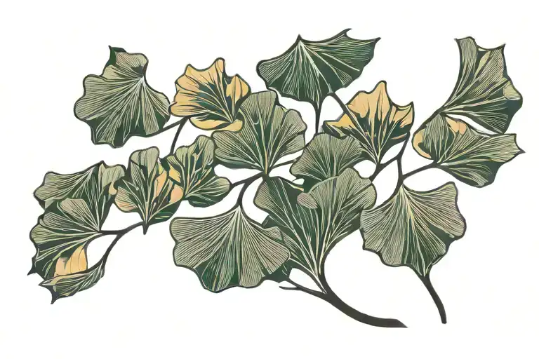Ginkgo Biloba tattoo design idea