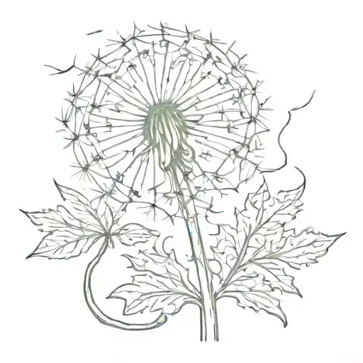 dandelion stamp dated 04.30.98 tattoo design idea