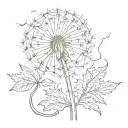 dandelion stamp dated 04.30.98 tattoo design idea