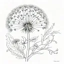 dandelion stamp dated 04.30.98 tattoo design idea