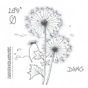 dandelion stamp dated 04.30.98 tattoo design idea