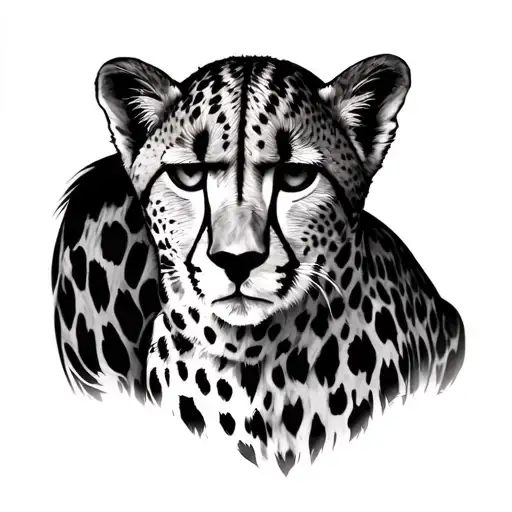 cheetah print in black tattoo design idea