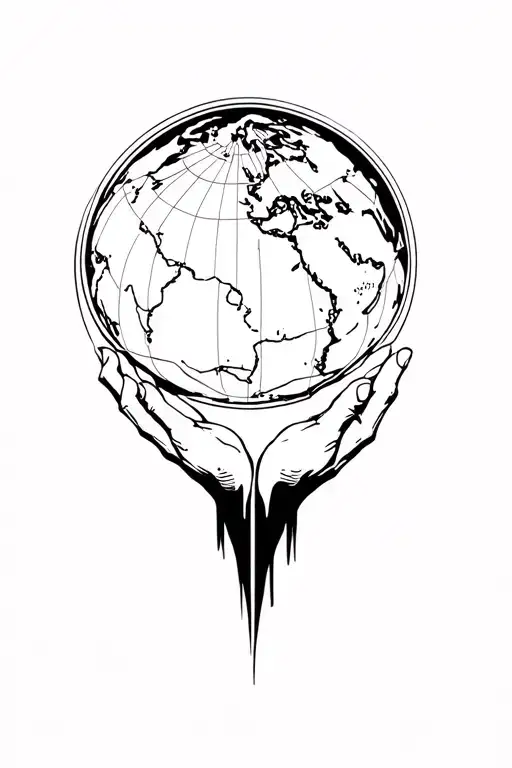 atlas holding the world tattoo design idea
