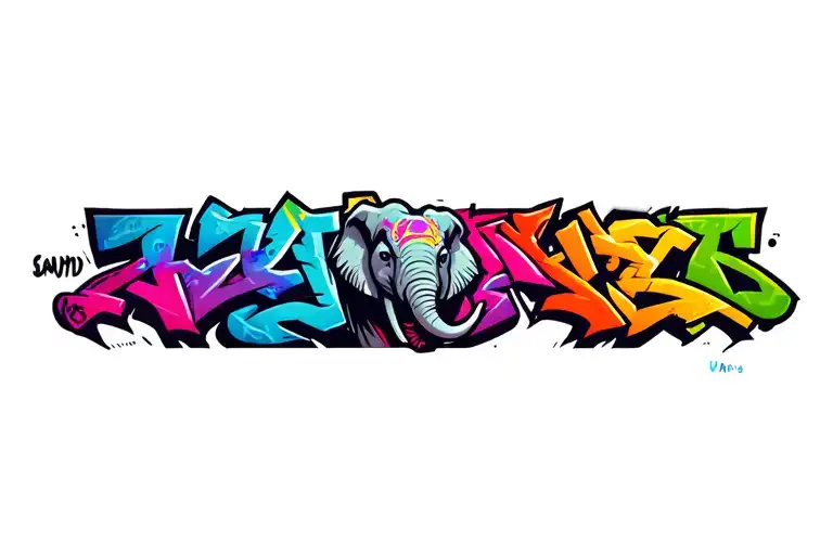 Elephant tattoo design idea