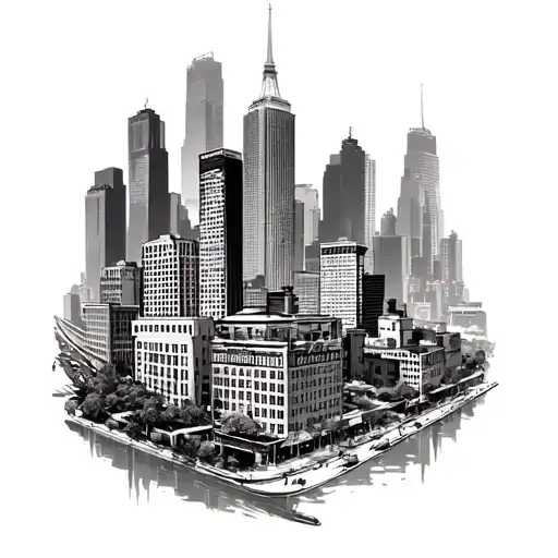 downtown atlanta tattoo design idea