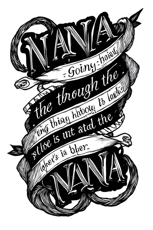Acts 2:28 going through the word NANA tattoo design idea