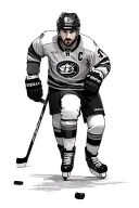 Father and son ice hockey tattoo design idea