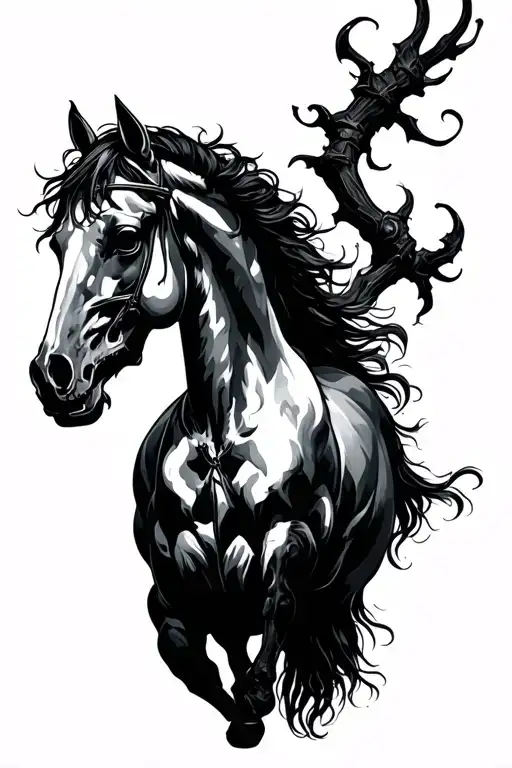 death on pale horse tattoo design idea