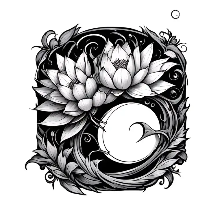 Lotus Phoenix cross semi colon butterfly tattoo design idea