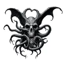 eldritch horror themed tattoo tattoo design idea