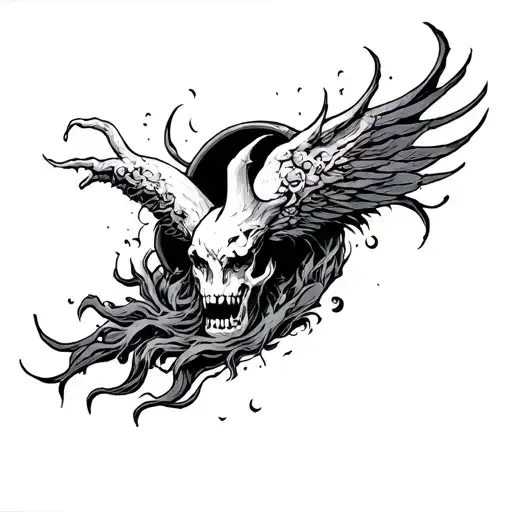 Heaven Vs Hell tattoo design idea