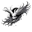 Heaven Vs Hell tattoo design idea