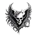 Heaven Vs Hell tattoo design idea