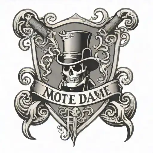 notre dame irish swinging club tattoo design idea
