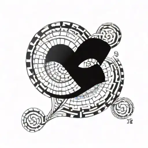 Spiral with Pandora boxes sirrounging tattoo design idea