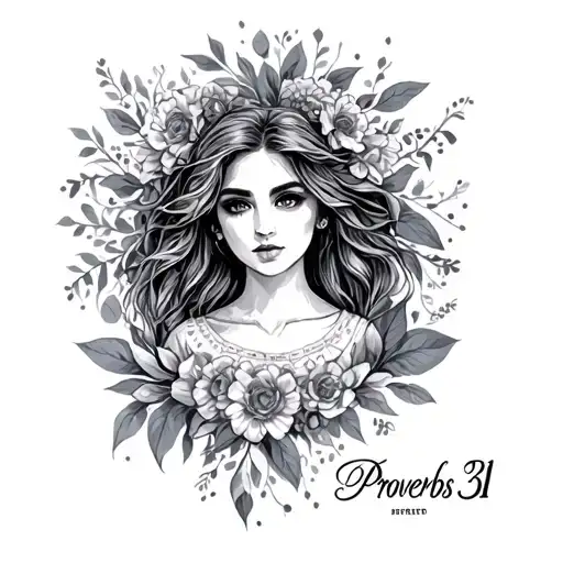 Proverbs 31 tattoo design idea