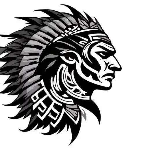 Warrior Maori tattoo design idea