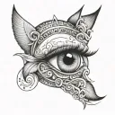 second belly button nose and big forehead tattoo design idea