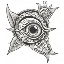 second belly button nose and big forehead tattoo design idea