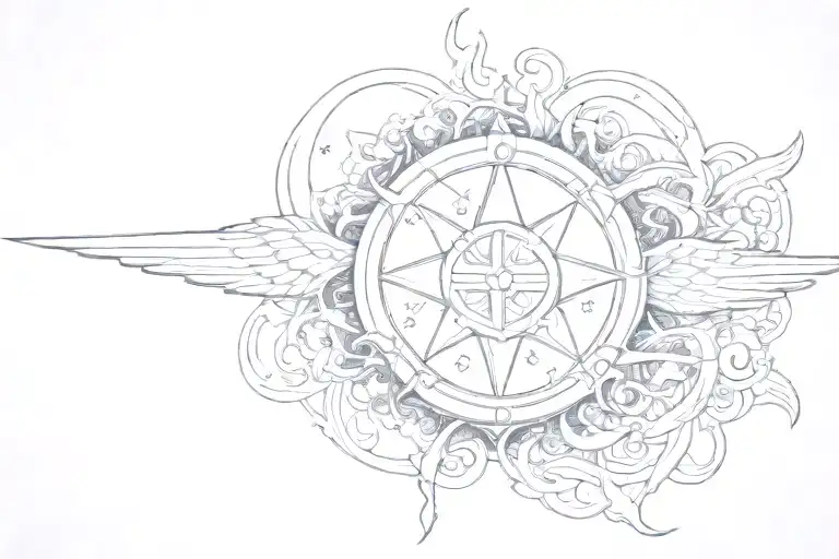 Zoroastrian symbols tattoo design idea