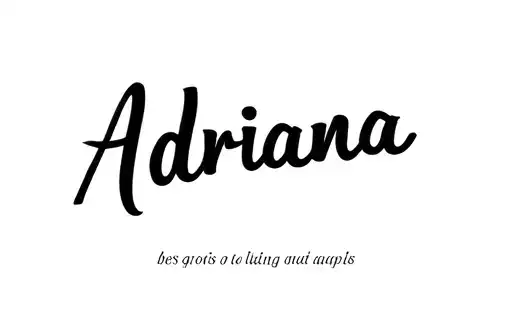"Adriana " tattoo design idea