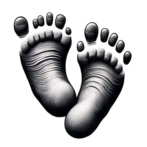 baby name with foot print tattoo design idea