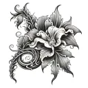 tendril snapdragon tattoo design idea