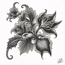 tendril snapdragon tattoo design idea