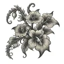 tendril snapdragon tattoo design idea