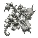 tendril snapdragon tattoo design idea