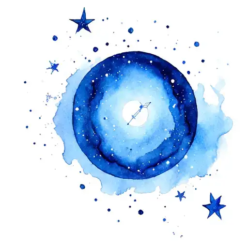 aquarius constellation tattoo design idea