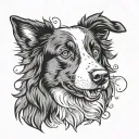 border collie tattoo design idea