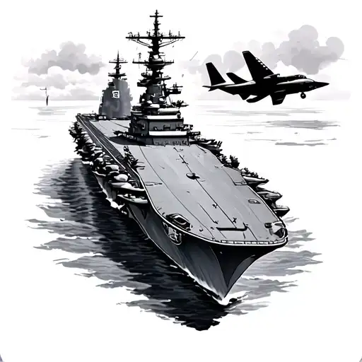 Aircraft Carrier tattoo design idea