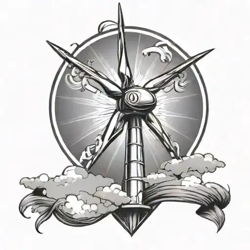 Wind Turbine tattoo design idea