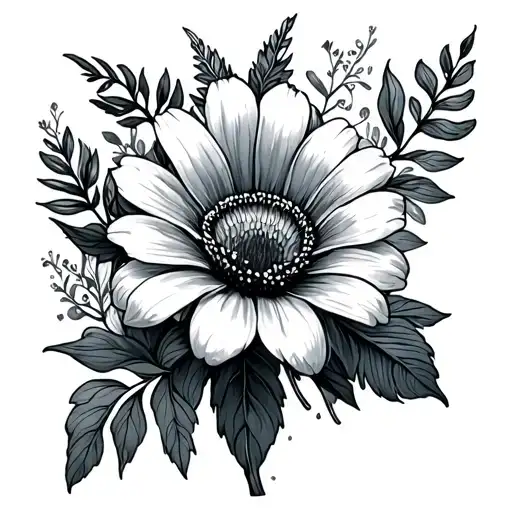April And August Birth Flower tattoo design idea