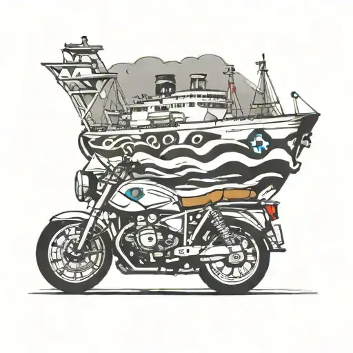 tanker ship and bmw m sport design featuring tattoo design idea