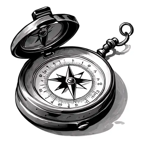 Pocket Compass tattoo design idea
