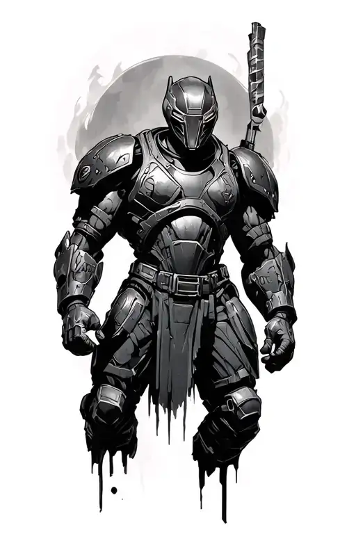 doom slayer tattoo design idea