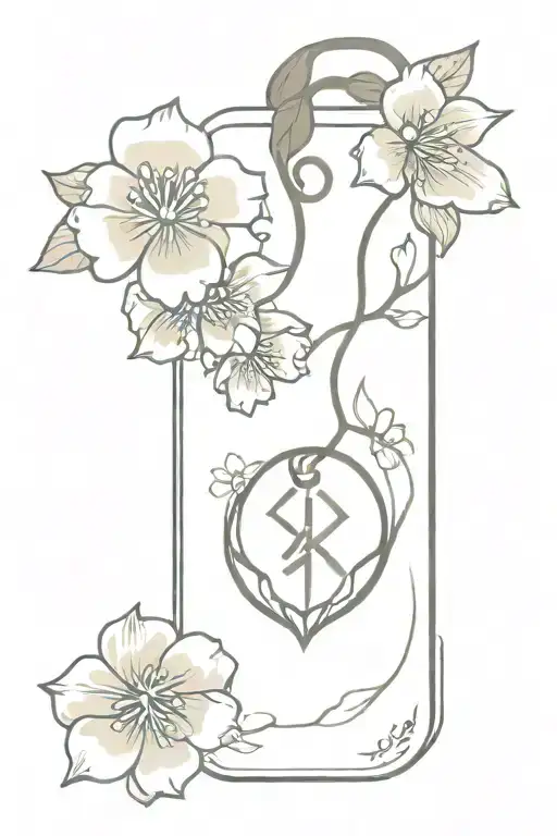 Omamori Talisman with Sakura tattoo design idea