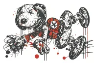 Snoopy tattoo design idea